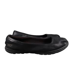 Skechers Shoes Women 9.5 Ballet Flat Slip On Loafer Casual Comfort Walking Black